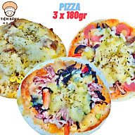 Chỉ giao HCM - Combo 3 Pizza Ghẹ Nghêu, Xúc Xích Nấm, Bò size 16cm-180gr thumbnail