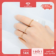 Nhẫn nữ vàng 10k Huy Thanh Jewelry NLF05 size 12.5 thumbnail