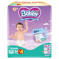 Tã quần Bobby Siêu Khô Thoáng - 100% Thoáng Khí Mega Jumbo - XL84