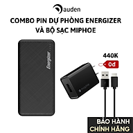 Combo Sạc dự phòng Energizer UE10053 + Sạc Mophie 10W + Cáp USB-C - HÀNG CHÍNH HÃNG