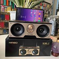 Loa Bluetooth Kimiso KM7 | Lọa To Kiêm Giá Đỡ Điện Thoại | Thiết Kế Vân Gỗ Tinh Xảo - Hàng chính hãng