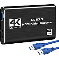 Video Capture Card 4K HDMI USB 3.0 Vinetteam Full HD 1080p 60fps Video Capture Game Livestream Dành Cho PS4, Nintendo, Xbox, Camcorder - Hàng Chính Hãng thumbnail
