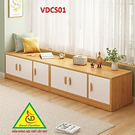 Tủ gỗ thấp kê cửa sổ, ban công , dọc tường nhiều ngăn VDCS01 - Nội thất lắp ráp Viendong Adv