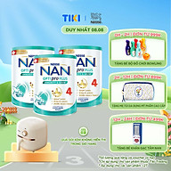 Bộ 3 lon Sữa bột Nestlé NAN OPTIPRO PLUS 4 800g/lon với 5HMO Giúp tiêu hóa tốt + Tăng cường đề kháng  + Máy nướng bánh mì Gaabor​​ - Bé 2-6 tuổi
