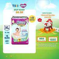 Tã quần Bobby Lõi nén thần kỳ 3mm Gạo non XL62+8