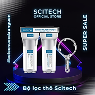 Bộ lọc nước sinh hoạt, bộ đôi lọc thô 10 inch Scitech (2 cấp lọc) - Hàng chính hãng
