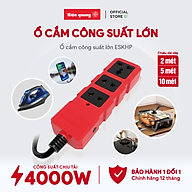 Ổ cắm công suất lớn Điện Quang ĐQ ESKHP 3RB 5M (3 lỗ, màu đỏ đen, dây dài 5m)