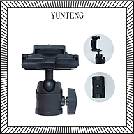 Kẹp bi cầu Yunteng-6109 tích hợp kẹp lò xo, Tính năng 2in1 hỗ trợ gắn kẹp điện thoại, máy tính bảng - Hàng chính hãng
