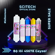 Bộ lõi số 4,5,6,7,8 máy lọc nước Nano Geyser TK by Scitech (Lõi T33 lớn-T33-Khoáng-Khoáng-Nano Silver) - Hàng chính hãng