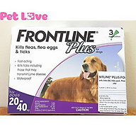 1 hộp Frontline Plus 3 tuýp nhỏ gáy trị ve, rận, bọ chét chó từ 20- 40kg thumbnail