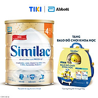 Lon Similac 4 900g (Dành cho trẻ 2-6 tuỗi) -  tặng Balo đồ chơi khoa học (quà tặng thay đổi theo từng đợt nhập hàng)