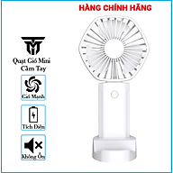 Quạt Cầm Tay Mini Tích Điện Teement , Có Giá Đở Điện Thoại, Sạc USB Di Động Tiện Lợi, Phiên Bản Nâng Cấp - Hàng Chính Hãng