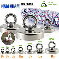 Nam châm siêu trường, siêu mạnh, siêu hút dính dùng để trục vớt đồ vật, nâng vật nặng, treo đồ Dan House - DST15, Hàng chính hãng