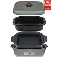 Lẩu nướng điện phủ gốm Ceramic 2 trong 1 Kuvings KMG-200B [4.0L] - Hàng chính hãng