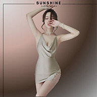 Đầm ngủ sexy cao cấp phối dây Váy ngủ 2 dây sexy dành cho nữ Sunshine Lubrexlubo -XICH1311 thumbnail