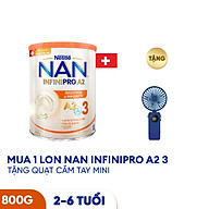 Sữa bột NAN INFINIPRO A2 800g Thụy Sĩ 3 với đạm quý A2 tiêu hóa tốt sau 7 ngày và 5HMO tăng cường đề kháng​ (2 - 6 tuổi)