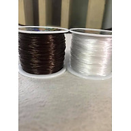 2 CUỘN THUN CO GIÃN XỎ VÒNG TAY BẰNG ĐÁ MÀU TRẮNG NÂU ĐEN