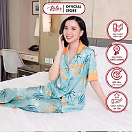 Đồ ngủ nữ pyjama tay ngắn quần dài freesize HW1007 đồ mặc nhà đẹp lụa Pháp thumbnail