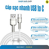 Cáp sạc nhanh siêu bền Baseus Cafule Metal Data Cable USB to Type-C 40W 2m (Hàng nhập khẩu)
