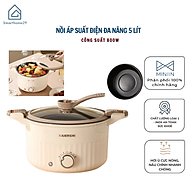 Nồi Áp Suất Chống Dính Dung Tích 5 Lít, Nấu,Hầm, Hấp Đa Năng,Nồi Hầm Đa Năng Cắm Điện, Tiết Kiệm Điện - HÀNG CHÍNH HÃNG MINIIN