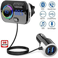 Hands-free Bluetooth Fm Transmitter Wireless Radio Adapter Car Kit Mp3 Player thumbnail