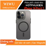 Ốp lưng chống sốc cho iPhone 14 Pro (6.1 inch) hỗ trợ sạc Maqsafe hiệu WIWU PC Ultra-thin Frosted Magnetic Case (mặt lưng nhám mờ, gờ bảo vệ Camera 0.5mm) - hàng nhập khẩu