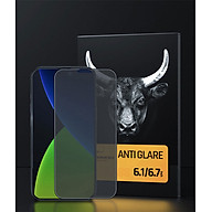 Miếng Dán Cường Lực Mipow Kingbull Chống Vân Tay ANTI-GLARE Premium Silk HD (2.7D) dành cho iPhone 14 / iPhone 14 Plus/ iPhone 14 Pro/ iPhone 14 ProMax- Hàng chính hãng