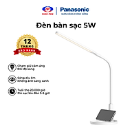 Đèn Bàn Sạc Panasonic HHGLT0346L19 5W - độ sáng 10-100%, Led Đổi màu, cổng sạc USB, Tích hợp đế đựng điện thoại tiện lợi