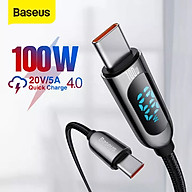 Bộ Sạc Baseus PD 100W USB Loại C Màn Hình LED Hiển Thị Sạc Nhanh Cho Huawei Samsung Xiaomi 11 Cho Máy Tính Xách Tay