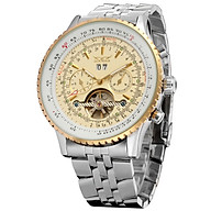 Men Automatic Mechanical Watch Steel Band Fashion Multifunction Wristwatch Calendar Date Display Watches thumbnail
