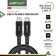 Cáp Acefast Type C to Type C 100W dài 2m - C4-03 Hàng chính hãng Acefast