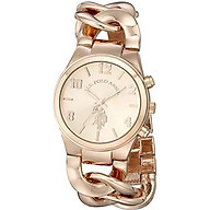 U.S. Polo Assn. Women s USC40070 Rose Gold-Tone Watch with Link Bracelet thumbnail