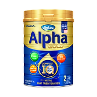 COMBO 2 HỘP SỮA BỘT DIELAC ALPHA GOLD IQ 2 900G (CHO TRẺ TỪ 6 - 12 THÁNG TUỔI)
