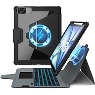 Bao Da Kèm Bàn Phím cho iPad Air 11 inch & iPad Air 13 inch M2 M3 2025/2024 Nillkin Bumper Link Combo Case Keyboard - Hàng Chính Hãng
