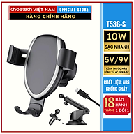 Bộ giá đỡ điện thoại Choetech T536  tích hợp sạc không dây(Hàng chính hãng)