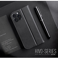 Bao da dành cho iPhone 17 Pro Max / 17 Pro / 17 Air / 17 / 16 Pro Max , iPhone 16 Pro , iPhone 15 Pro Max , iPhone 15 Pro Dux Ducis Hivo Series dạng ví có ngăn đựng thẻ đựng tiền tiện lợi - hàng chính hãng