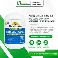 DHA Cho Bà Bầu Nature's Way Odourless Fish Oil 1000mg Giúp Não Bộ Thai Nhi Phát Triển Toàn Diện (Hộp 200 Viên)