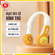 Quạt Đeo Cổ HT SYS - Quạt Đeo Cổ Mini Hình Thú Không Cánh - Quạt Sạc Tích Điện USB 3 Cấp Độ Gió - Đồ Chơi Trẻ Em HT SYS - Hàng Nhập Khẩu
