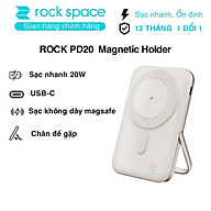 Pin sạc dự phòng không dây kèm giá đỡ điện thoại Rockspace P20 SE sạc nhanh PD 20W 10000mAh - Hàng chính hãng bảo hành 12 tháng
