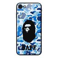 Ốp lưng kính cường lực cho iPhone 8 Bape Xanh Có Chữ - Hàng chính hãng