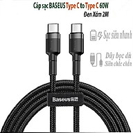 Cáp sạc Baseus 60W USB C sang Type-C cho điện thoại -Hàng Chính Hãng