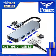 Hub chuyển đổi mở rộng USB Typec sang USB 3.0 Hàng chính hãng thumbnail