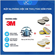 Mặt nạ phòng độc, chống hóa chất 3M 7501/7502 + phin lọc 3M 6001/6003/6006 phun sơn, phun thuốc trừ sâu