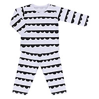 Bộ Đồ Tay Dài Day And Night Gợn Sóng MihaBaby BD09DNWAVE - Trắng