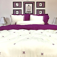 Bộ Chăn Ga Gối Lụa Tencel Tơ Tằm Hàn Quốc Julia (Không Gòn) 847BM18 - 1m8 x 2m