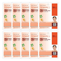 Combo 10 Mặt Nạ Dermal Tinh Chất Collagen Với Chiết Xuất Hồng Sâm