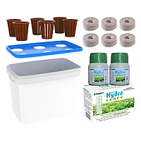Chậu trồng thủy canh RAU ăn lá và dinh dưỡng Hydro Leafy 200g (6 rọ)