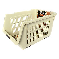 Khay Đựng Củ Quả Có Bánh Xe Đẩy Inomata - Trắng