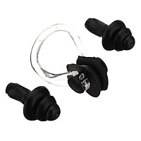 Bộ Bịt Tai Và Kẹp Mũi Chống Nước POPO EN-Black - Đen