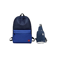 Combo Balo HR163VN (41 x 28 cm) - Xanh Đen + Túi Đeo Chéo HARAS HR173VN (26 x 17 cm) - Xanh Đen
